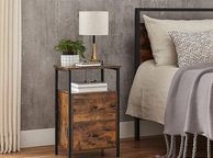 main image for ad SET OF TWO Bedside Table with 2 Drawers brown FREE DELIVERY