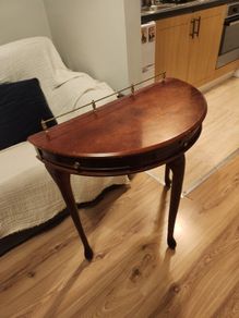 Vintage Demi-Lune Console Table