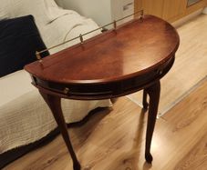 Vintage Demi-Lune Console Table