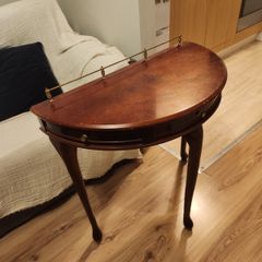 Vintage Demi-Lune Console Table