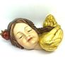 Vintage Hand Carved Wooden Putto figurine Image 8