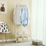 Metal Coat Rack White Metal Clothes rack Clothes rail Coat rack with shoe rack 87.5 x 155 x 41 cm (W x H x D) Image 3