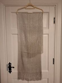 Sparkly Silver Shawl With Fringe