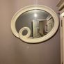 White framed mirror. W94cm H 74cm. Image 3