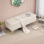Storage Bench with Storage, load capacity up to 120 kg, 120 x 44 x 44.5 cm, Beige Image 4