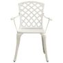 3 Piece Bistro Set Cast Aluminium White Image 5