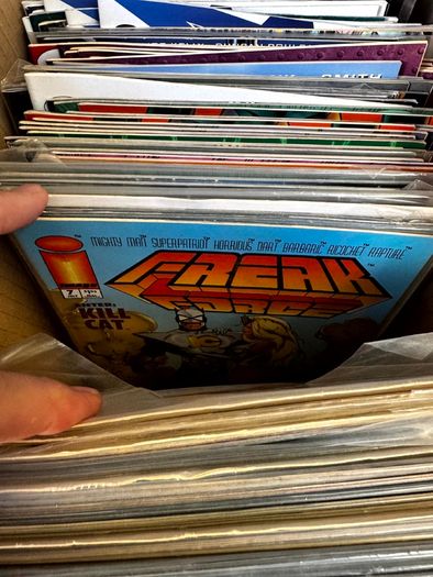 Image Long Comic Box w 275 comics for Sale