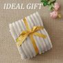 Fluffy Fleece Twin Blanket - Beige Couch Throw Soft Cosy Warm Blankets for Double Bed, Gifts for Women Image 3