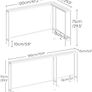 Slim Console Table, 180 cm Narrow Sofa Table with Power Outlets, Behind Entryway Table, 3 Assembly Options, for Entryway, White Image 6