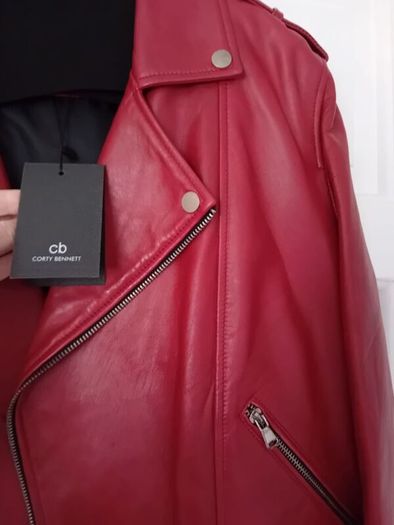 Women Genuine Leather Jacket - Spanish Designer Corty Bennett - UK 12 to 14 - BNWT RRP 450