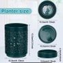 2x white ceramic orchid planters with saucers Image 4