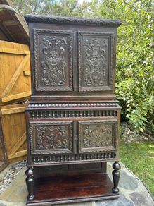 Antique 2 Piece Cabinet