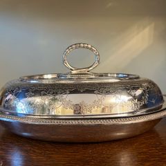 Silver-Plated Covered Serving Dish