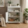 White Storage Cabinet with Doors Image 6