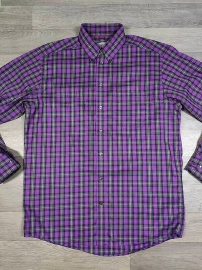Eton Button Down Check Shirt Mens Large