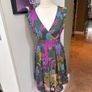 WAREHOUSE 100% Silk Wrap Dress UK 8 Floral Wedding Guest Image 2