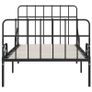 Bed Frame with Slatted Base Black Metal 100x200 cm Image 4