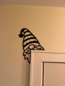 Santa Claus door corner - Christmas decoration