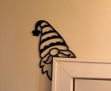 Santa Claus door corner - Christmas decoration