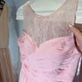 Blush Pink Sleeveless Lace Chiffon Evening Gown Image 3