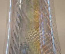 Rippled Glass Vase with Lustre Finish
