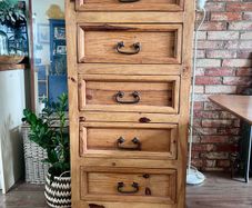 Rustic pine chest