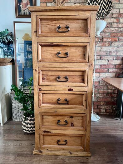Rustic pine chest