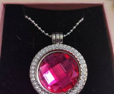 Pink diamante necklace