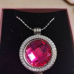 Pink diamante necklace