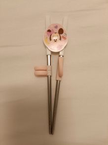 Children kids training metal chopsticks