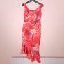 Lipsy Orange Tropical Floral Off-the-Shoulder Bardot Midi Dress 10UK/38EU Image 7