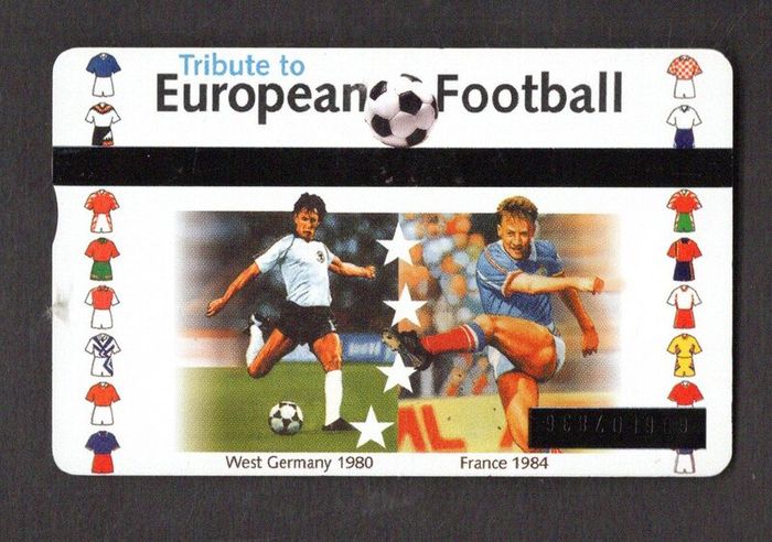 1996 Gibraltar 50 unit Tribute to European Football European Football Cup (Generic Manufacturer (Not Printed on Card) Phone Card