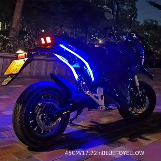 2pcs Motorcycles LED Strip 45cm23.62-Inch Two-Color