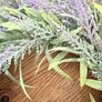 New mini 30cm faux wild lavender wreath with exaggerated linen and polka dot bow Image 10