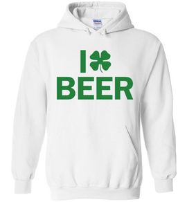 I Clover Beer I'm Irish funny St. Patrick's day hoodie