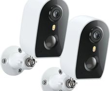 Security Camera Outdoor Wireless, 2K Security Camera Battery Operated, Smart House Home CCTV Systems, Color Night Vision, PIR Detection, Cloud & TF Card Storage, IP65 Waterproof (2 Pack)