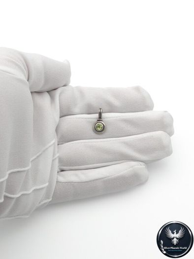 Vintage 925 Sterling Silver & Peridot Pendant Charm