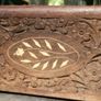 Vintage Handmade Storage Boxes, Wooden Carved Boxes 6" x 4" H 2,3" Image 10