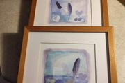 Set Of 2 Signed Framed Small Print.