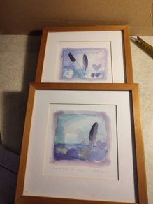 Set Of 2 Signed Framed Small Print.