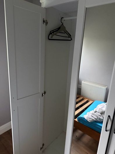 Single Bed and Wardrobe