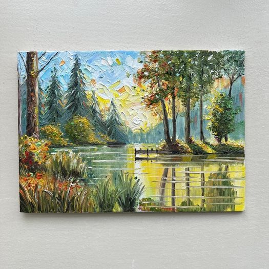Original oil painting on canvas board