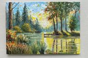 Original oil painting on canvas board