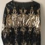 BNWT Savida black gold sequin blouse size small Image 6