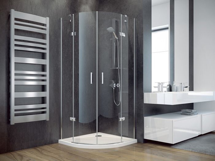BESCO Chrome Quadrant Shower Enclosure 90x90x195cm