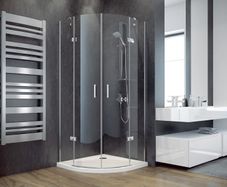 BESCO Chrome Quadrant Shower Enclosure 90x90x195cm
