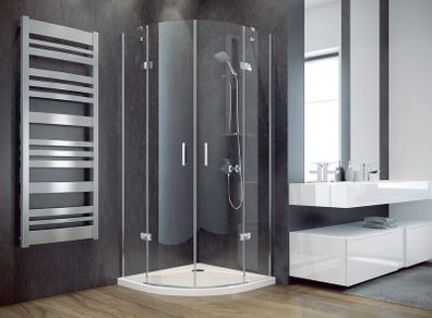BESCO Chrome Quadrant Shower Enclosure 90x90x195cm