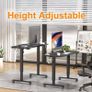 NEW SALE | Height Adjustable Electric Standing Desk - 100x60 cm Stand Up Table Desk Thick Splice Board, Smart Control Panel 3 Memory Heights, Anti-Collision System, Sit Stand Desk for Home Office Image 4