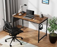 SPRING SALE | Writing Computer Desk, Office Work Desk for student and worker, Laptop Table with Storage Bag and Headphone Hook,Modern Simple Style Desks for Bedroom, Home, Office(80x50x75cm)