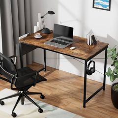 SPRING SALE | Writing Computer Desk, Office Work Desk for student and worker, Laptop Table with Storage Bag and Headphone Hook,Modern Simple Style Desks for Bedroom, Home, Office(80x50x75cm)